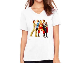 ABBA T-Shirt, Women's Tees, Disco Pop, Music Icons, LJ #46