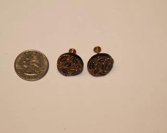 Antique Edwardian leaf mourning jewelry baek