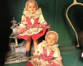 Vintage Rubber European Souvenier Dolls