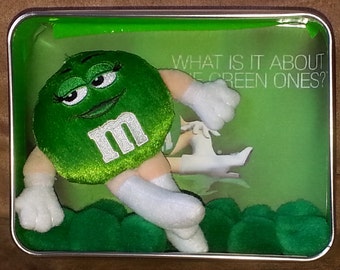 Green M & M Mini Shadow Box
