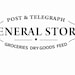 Digital Download Vintage General Store Sign Wood Transfer Iron On Clip Art; 1040