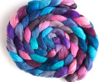Carrying On, Merino/ Silk Roving (Top) - Handpainted Spinning or Felting Fiber