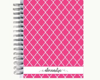 Bullet Journal – Personalized | Spiral | Dot Grid | Notebook | Quatrefoil