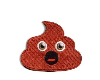 Poop Emoji Embroidered Patch