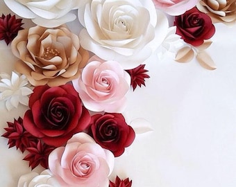 Large Paper Flowers - Wedding Paper Flowers - Paper Flowers - Wedding Flower Wall - Paper Flower Backdrop