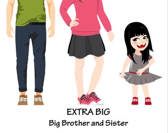 EXTRA BIG Big Brother and Sister - Signed Children's Book - Picture Book - Kid's book