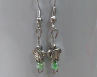 Turtle Earrings, sea turtle dangle earrings