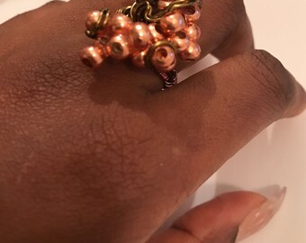 Copper And Antique Bronze Ring