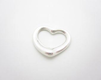 Tiffany & Co. Sterling Silver Elsa Peretti Small Open Heart Pendant