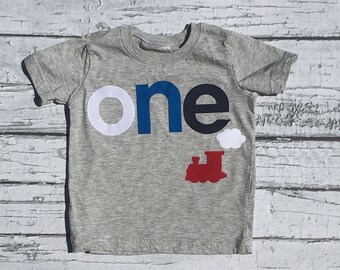 Train Birthday Theme//First Birthday// One//Boy//Shirt//Train Shirt//Birthday Shirt//READY TO SHIP