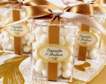 Set of 25 Crystal Clear Favor Boxes, Clear Favor Box, Wedding Favor Supplies - (set of 25)