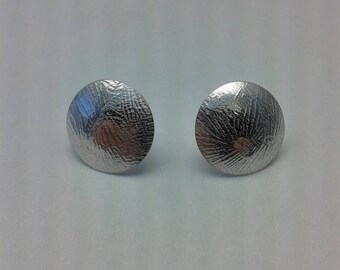 Domed Sterling Silver Earrings