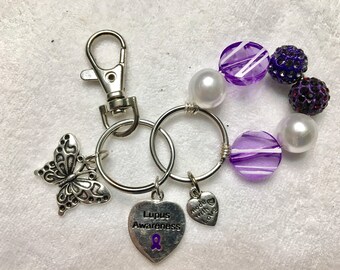 Lupus Awareness Keychain
