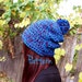 Crochet Pattern Slouchy Beanie Chunky Pom Pom Winter Fall Autumn Hat Textured Easy Beginner PDF Tutorial Download Slouch Cute Womens Teen