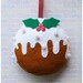 Felt Christmas Pudding pdf Sewing Pattern