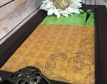Wooden Tray repurposed from an old cabinet door