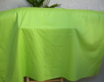 ORGANIC COTTON Fabric, lime green, sateen ,112 inches wide