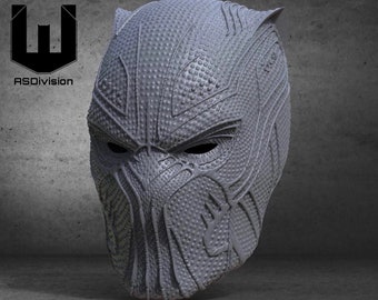 3D File - Golden Jaguar 2018 Black Panther Mask Helmet Printing Model
