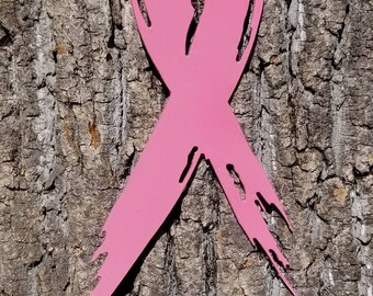 Tattered Breast Cancer Ribbons