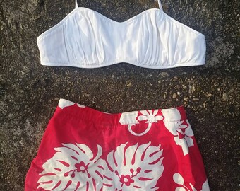 1950s Hawaiian Bikini // Pinup Shorts // Linn's Hawaiian Sportswear Honolulu
