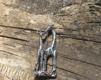 Vintage Sterling Silver Giraffe Pin