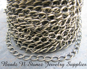 5 Feet Quality Antique Brass 4.2mm Curb Link Chain