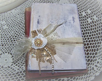 Two Vintage Shabby, Victorian, Farmhouse, Paris Altered Book/Shelf Sitter/Stacker