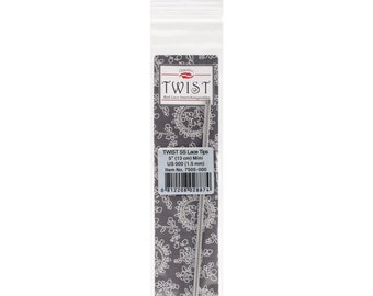 Size 1 (2.25 mm) 5" Twist Mini Interchangable Tips - ChiaoGoo Twist Mini Sock Needles