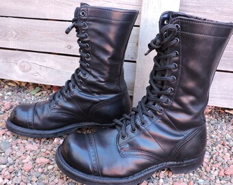 Corcoran 1500 original jump boots / size 6.5 mens / 8 womens / vintage combat boots / black leather cap toe military boots