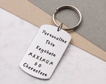 Personalized dogtag keychain, dogtag keyring, custom keychain, gift for him, personalized gift, father's day, husband gift, boyfriend gift