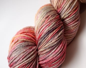 Crested Base: "Dreaming in Roses" 100% Superwash Merino Yarn, Worsted Weight