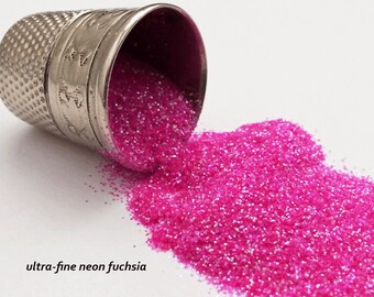 glitter -neon fuchsia (transparent) ultra-fine polyester