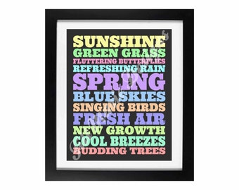 Spring Subway Art | Seasonal Home Decor: Instant Download Digital Printable