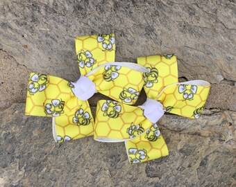 Bumble Bee Hair Bows,Pigtail Hair Bows,Toddler Hair Bows,Non Slip Hair Bows,3 Inch Hair Bows,Birthday Party Favors
