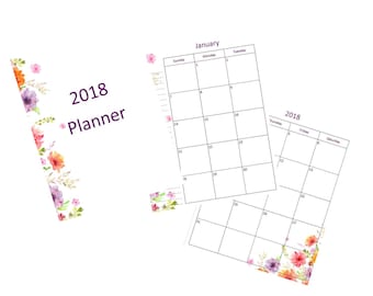 2018 Full Page Planner - Sunny Floral