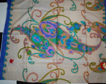 Vintage Polished Cotton Curtain Panel