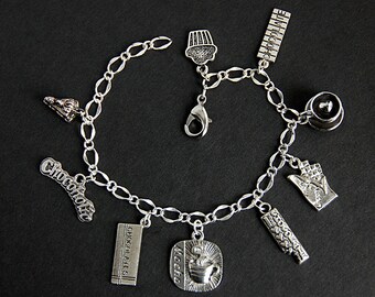 Chocolate Bracelet. Chocolate Lover Charm Bracelet. Chocoholic Bracelet. Food Bracelet. Silver Bracelet. Food Jewelry. Handmade Bracelet.