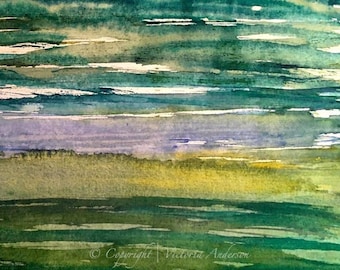 GOD'S GREEN EARTH Limited Edition Watercolor Print by Victoria Anderson
