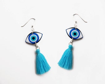 Evil eye drop Earrings Evil eye dangle earrings Gift for Her