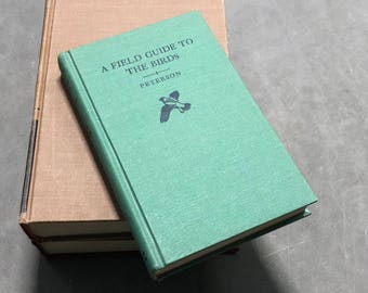 A Field Guide to the Birds by Roger Tory Peterson Audubon Society Turquoise Green Blue Hardcover 1947