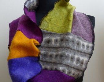 Upcycled hand-dyed cashmere cowl
