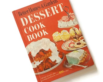 Vintage Better Homes and Gardens Dessert Cookbook Hardcover Handwritten Recipes 1960s MidCentury Cookbook Retro Kitchen Vintage Recipes