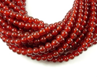 Carnelian Beads, Round, 6mm (6.3 mm), 15.5 Inch, Full strand, Approx 62 beads, Hole 1 mm, A quality (182054002)