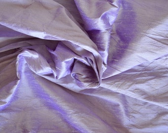 Silk Dupioni Lavender - Ivory,half yard - DEX 242