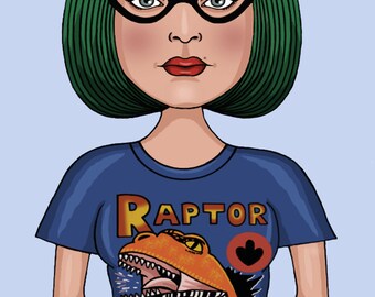 Enid Coleslaw Ghost World Illustration Matte Coated Illustrated Print