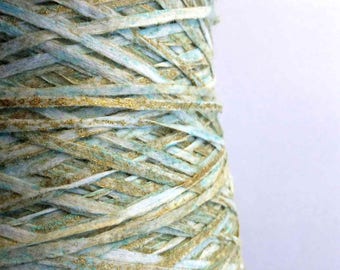 Gold paper yarn · ribbon yarn ·rayon yarn · hand painted yarn · shiny yarn