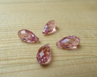 Drops Swarovski Element Light pink 11 x 5.5 mm