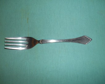 One (1), 6 3/4" Stainless, Salad Fork, from Supreme Cutlery / Towle, in the Primavera Pattern.