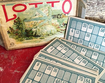 5 Vintage Lotto Cards