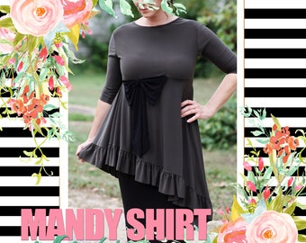 LillyAnnaLadies Mandy Shirt Peplum PDF Pattern Digital Modest